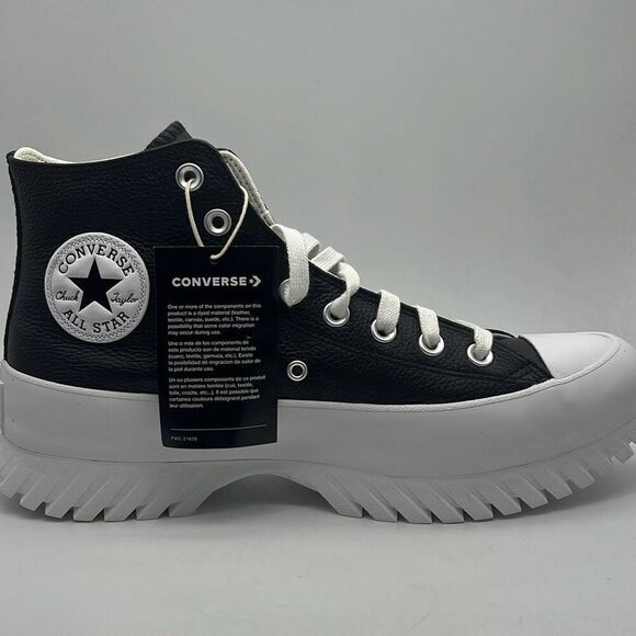Converse Chuck Taylor All Star Leather Lugged 2.0 Black Sneakers Men 8.5 | W10.5 - Picture 1 of 11